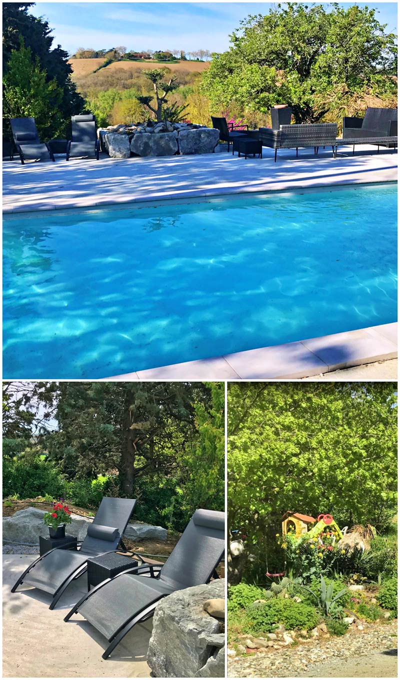 Venez profiter du soleil occitan sur la terrasse de notre piscine