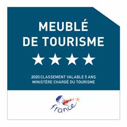 Nos gîtes sont classés meublés de tourisme 4 étoiles